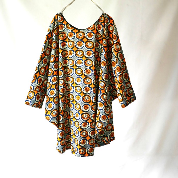 Handmade vintage african batik poncho tops | Vintage.City ヴィンテージ 古着