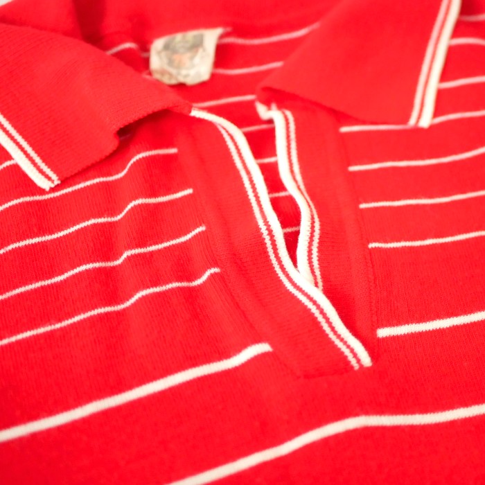 Made in Italy red acylic shortsleeve knit | Vintage.City ヴィンテージ 古着