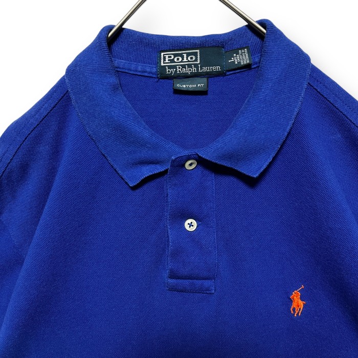POLO by RALPH LAUREN embroidery logo polo shirt ポロバイラルフローレン 刺繍ロゴ 半袖 ポロシャツ ブルー 青 | Vintage.City ヴィンテージ 古着