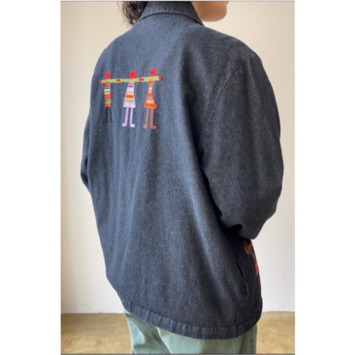embroidery denim jacket | Vintage.City ヴィンテージ 古着
