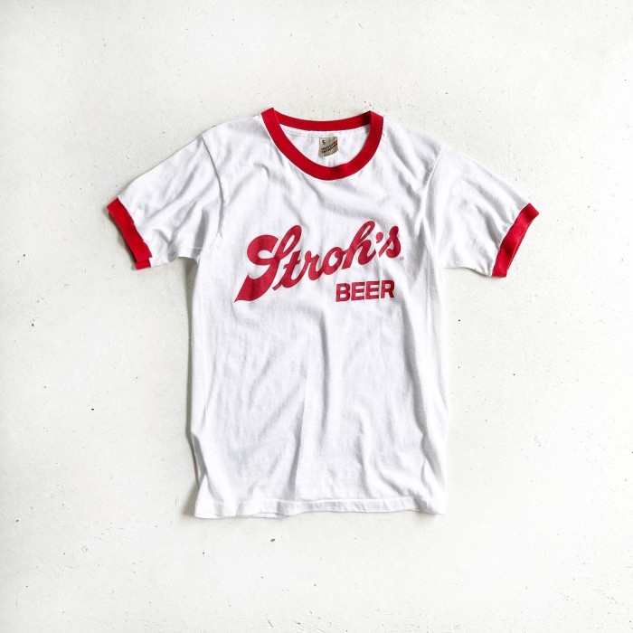 1980s  Stroh's Beer Ringer T-shirt MADE IN USA 【S】 | Vintage.City ヴィンテージ 古着