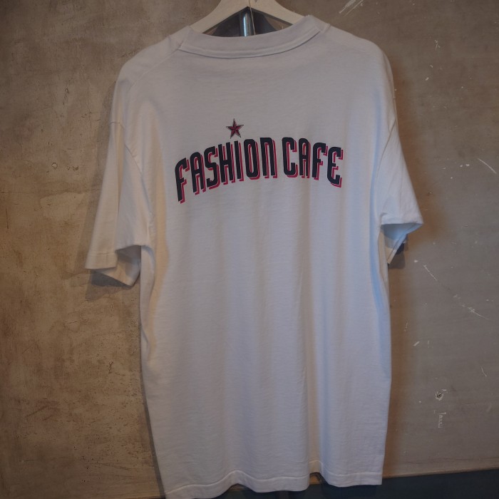 472 FASHIONCAFE(ファッションカフェ)デッドストックプリントTシャツ　ホワイト　バックプリントあり　USA製 フルーツオブザルームボディ　90年代 | Vintage.City ヴィンテージ 古着
