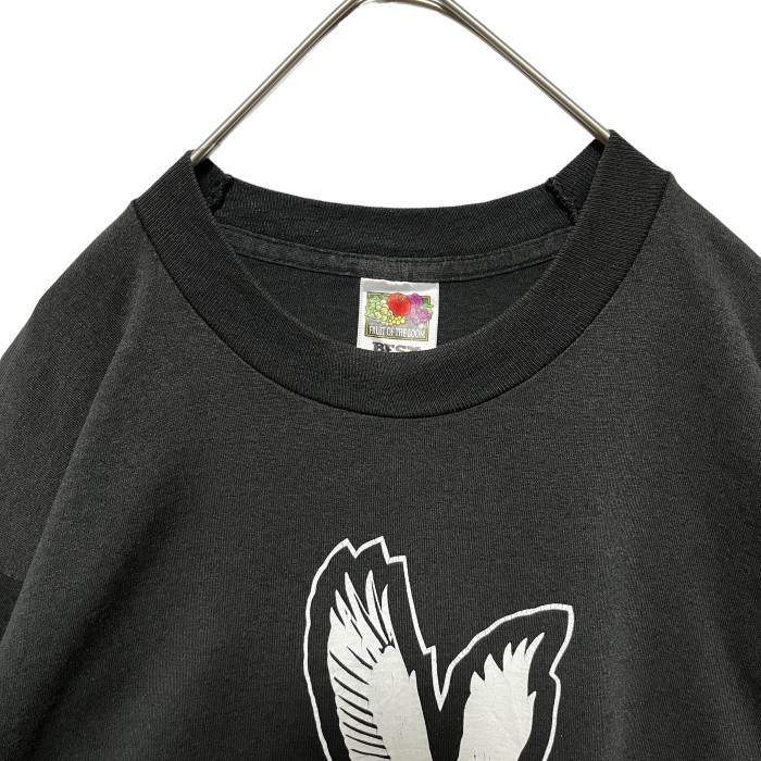 FRUIT OF THE LOOM 90s made in Canada vintage print T-shirt フルーツオブザルーム 90年代 カナダ製 プリント Tシャツ ブラック 黒 | Vintage.City ヴィンテージ 古着