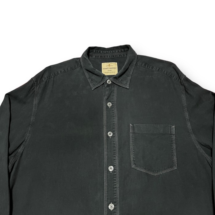Tommy Bahama black plain l/s shirt トミーバハマ 無地 長袖 シャツ ブラック 黒 | Vintage.City ヴィンテージ 古着