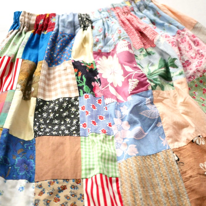 Vintage patchwork handmade skirt | Vintage.City ヴィンテージ 古着