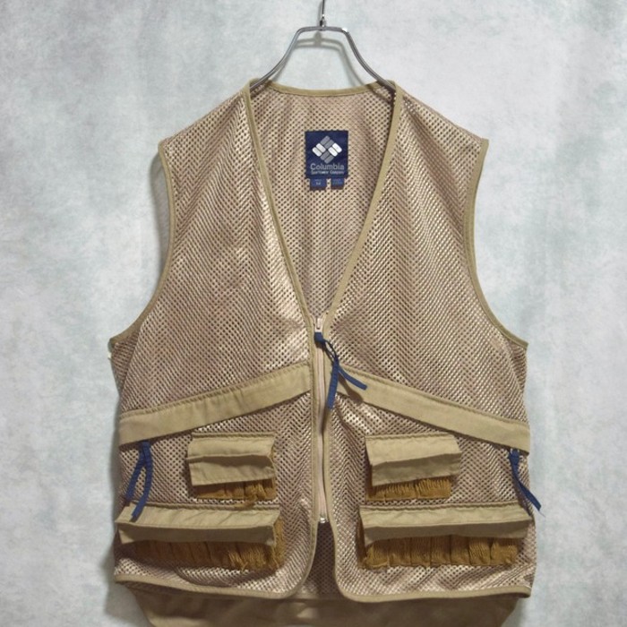 80s " columbia " mesh fishing vest | Vintage.City ヴィンテージ 古着
