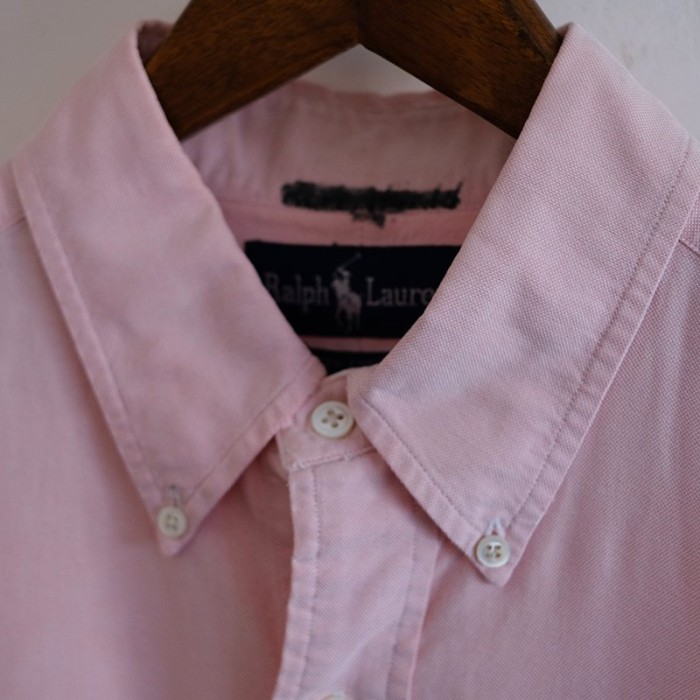 【Ralph Lauren ラルフローレン】 ワンポイント刺繍オックスBDシャツ PINK | Vintage.City ヴィンテージ 古着