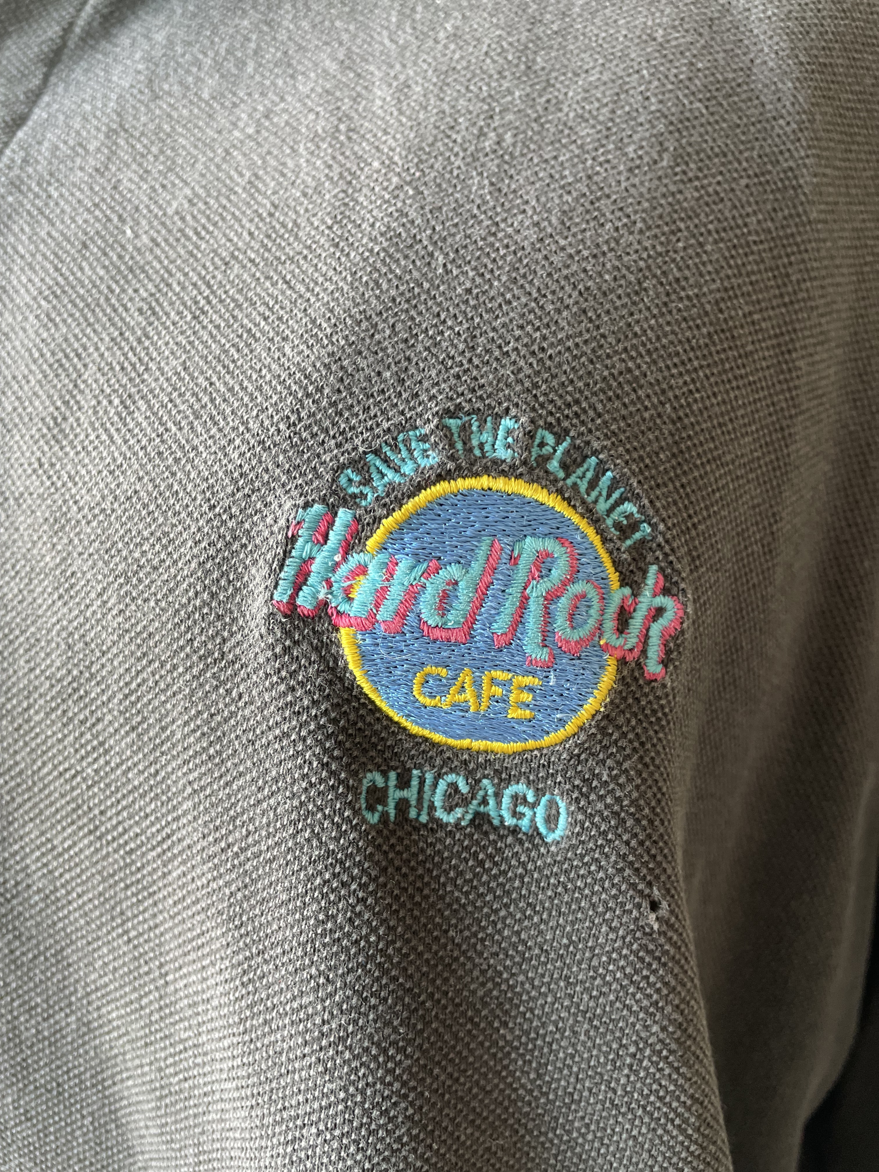 usa製　hard rock cafe ハードロックカフェ　刺繍　シカゴ