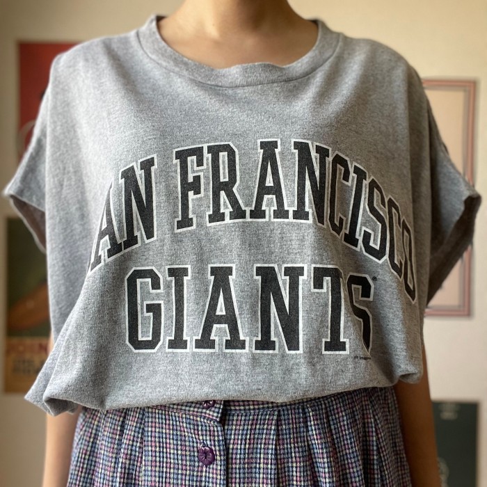 MLB サンフランシスコ・ジャイアンツ ロゴプリント カットオフ Tシャツ グレー | Vintage.City ヴィンテージ 古着