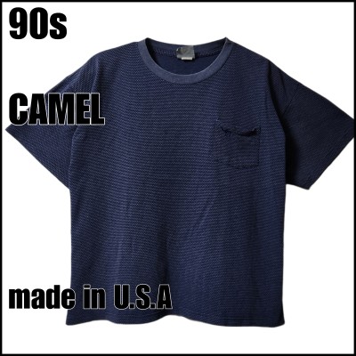 【希少】 90s ヴィンテージ　CAMEL　キャメル　企業　Tシャツ　ポケT　USA製　ネイビー　サイズXL | Vintage.City ヴィンテージ 古着
