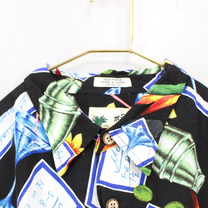 USA VINTAGE HALF SLEEVE COCKTAIL PATTERNED RAYON SHIRT/アメリカ古着半袖カクテル柄レーヨンシャツ | Vintage.City ヴィンテージ 古着