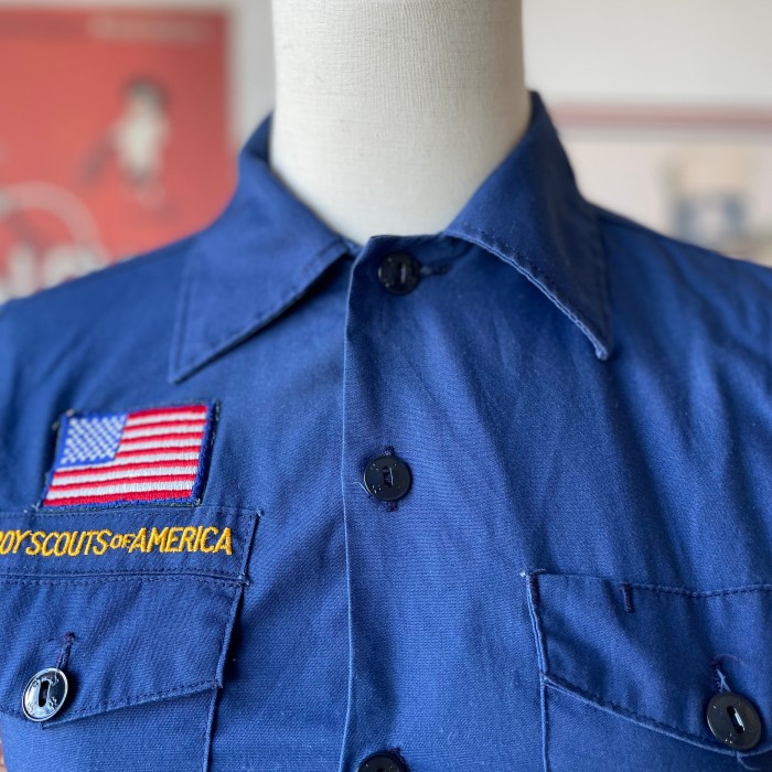 BOYSCOUTS OF AMERICA ボーイスカウト 半袖 ワークシャツ ネイビー | Vintage.City ヴィンテージ 古着