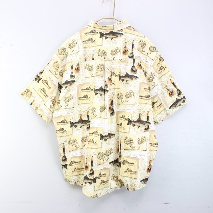 USA VINTAGE NATURAL ISSUE HALF SLEEVE FISHING PATTERNED/アメリカ古着半袖フィッシング柄シャツ | Vintage.City ヴィンテージ 古着