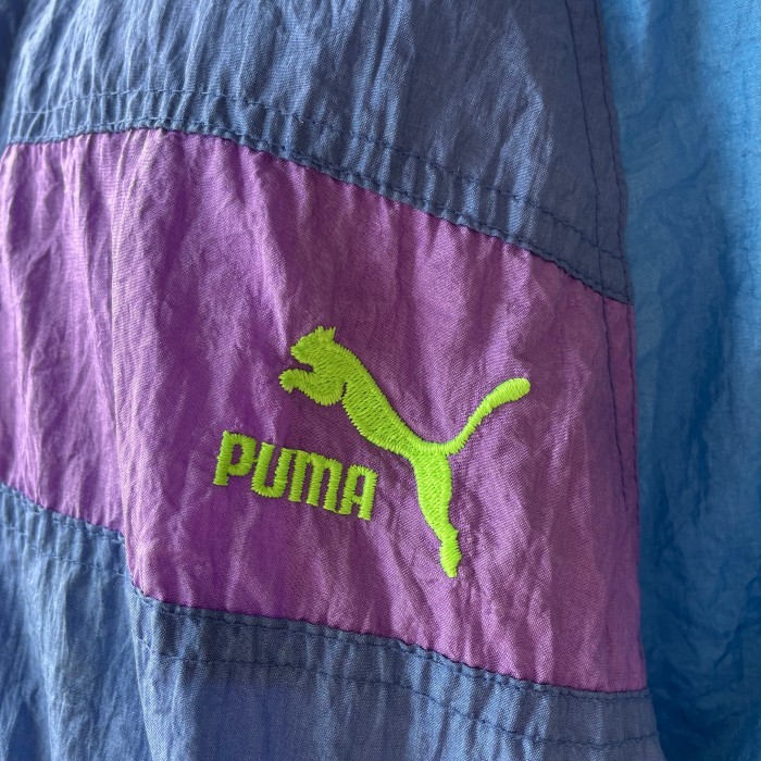 PUMA プーマ 刺繍ロゴ ジャケット ライトブルー | Vintage.City ヴィンテージ 古着