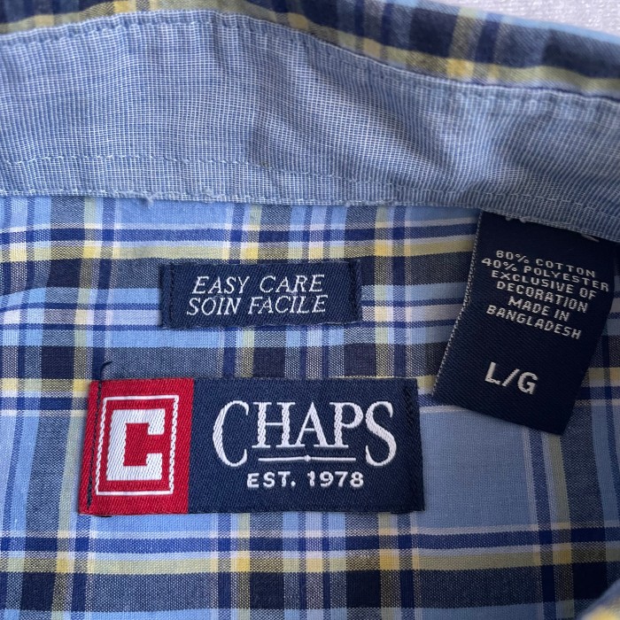 90s CHAPS S/S check shirt | Vintage.City ヴィンテージ 古着