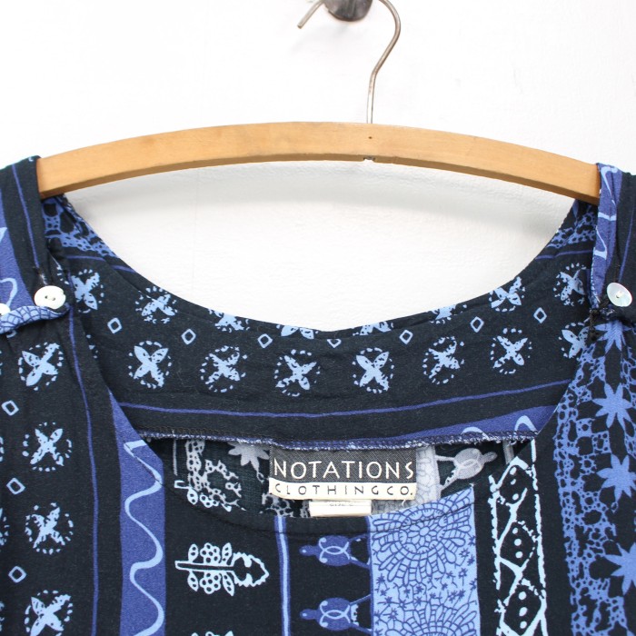 USA VINTAGE NOTATIONS ASIAN DESIGN NO SLEEVE ONE PIECE/アメリカ古着アジアンデザインノースリーブワンピース | Vintage.City ヴィンテージ 古着