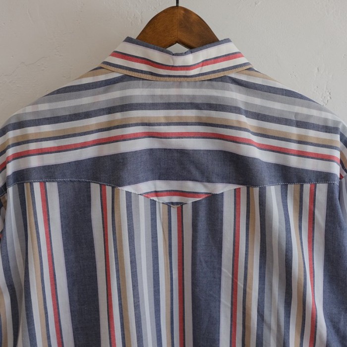 【Wrangler ラングラー】 ストライプシャツ NAVY | Vintage.City 古着屋、古着コーデ情報を発信