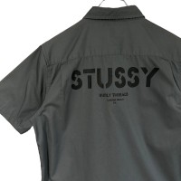stussy ステューシー ワークシャツ 半袖 バックロゴ | Vintage.City ヴィンテージ 古着