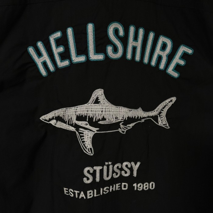 stussy ステューシー 半袖シャツ L 刺繍ロゴ バックロゴ シャークロゴ | Vintage.City 빈티지숍, 빈티지 코디 정보