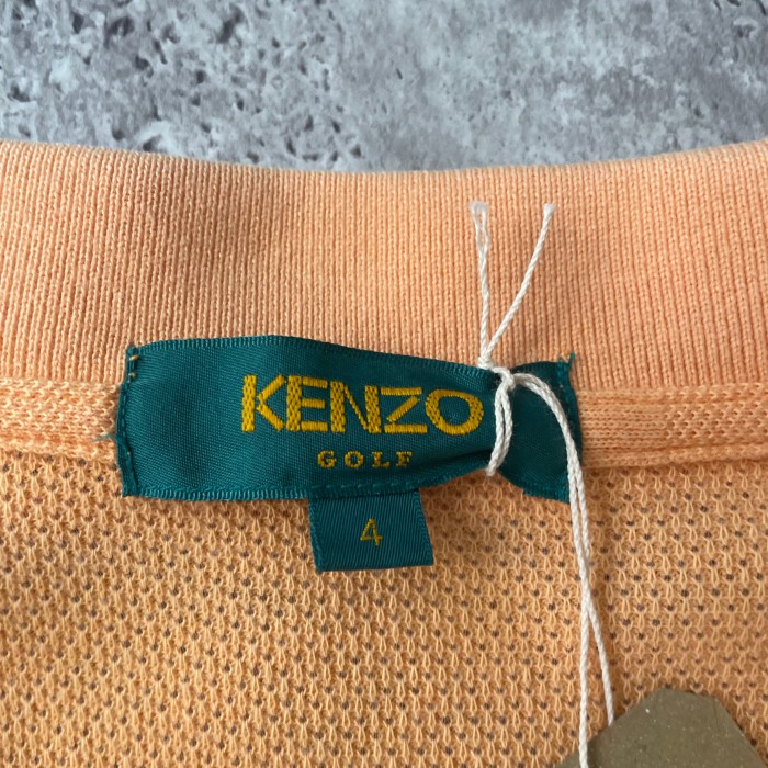 【KENZO】ケンゾー ポロシャツ 開襟シャツ オレンジ サーモンピンク L-XLサイズ相当 | Vintage.City ヴィンテージ 古着