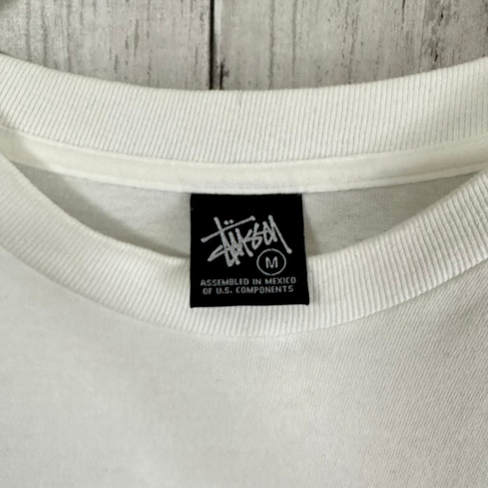 stussy ステューシー Tシャツ センターロゴ 刺繍ロゴ 90s メキシコ製 | Vintage.City 빈티지숍, 빈티지 코디 정보