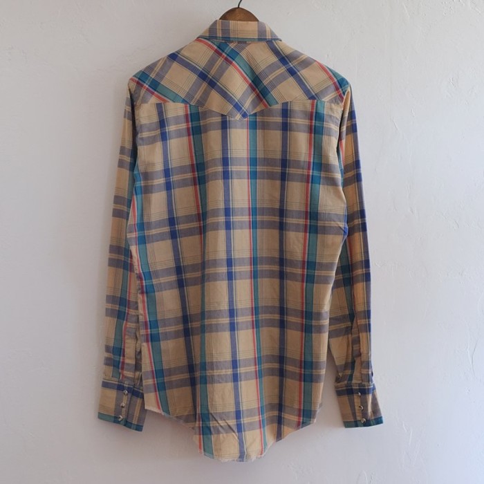【Wrangler ラングラー】 チェックシャツ BEIGE | Vintage.City 古着屋、古着コーデ情報を発信