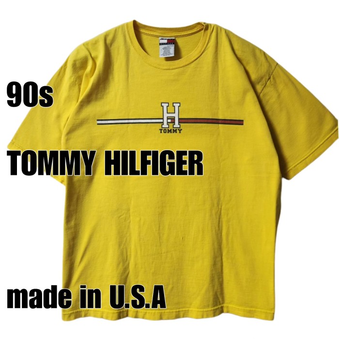90s TOMMY HILFIGER　トミーヒルフィガー　Tシャツ　半袖　ヴィンテージ　USA製　サイズ2XL | Vintage.City 빈티지숍, 빈티지 코디 정보