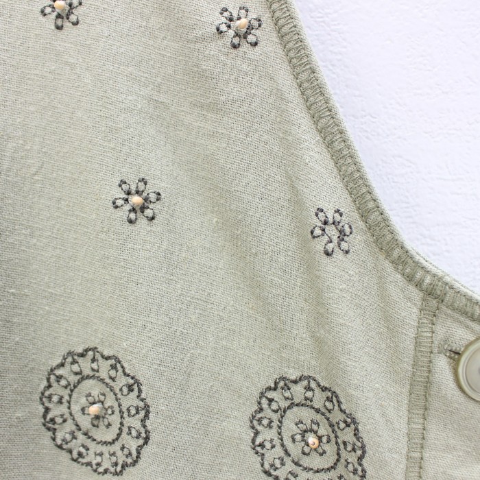 USA VINTAGE EMBROIDERY NO SLEEVE ONE PIECE/アメリカ古着刺繍ノースリーブワンピース | Vintage.City ヴィンテージ 古着