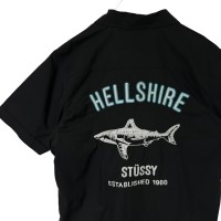 stussy ステューシー 半袖シャツ L 刺繍ロゴ バックロゴ シャークロゴ | Vintage.City ヴィンテージ 古着