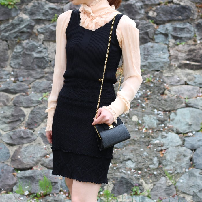 CHANEL 07P COCO MARC NO SLEEVE KNIT ONE PIECE MADE IN ITALY/シャネルココマークノースリーブニットワンピース | Vintage.City ヴィンテージ 古着