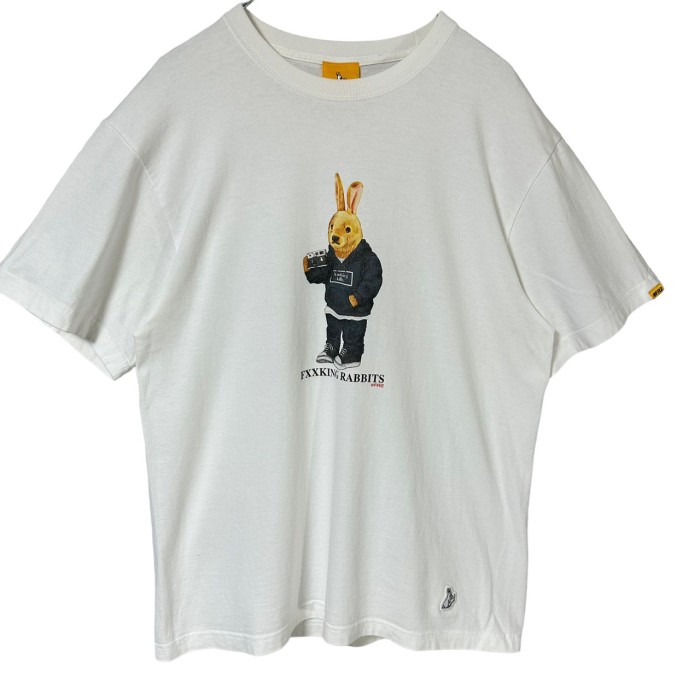 FR2 エフアールツー Tシャツ センターロゴ ウサギロゴ プリント パロディ | Vintage.City ヴィンテージ 古着