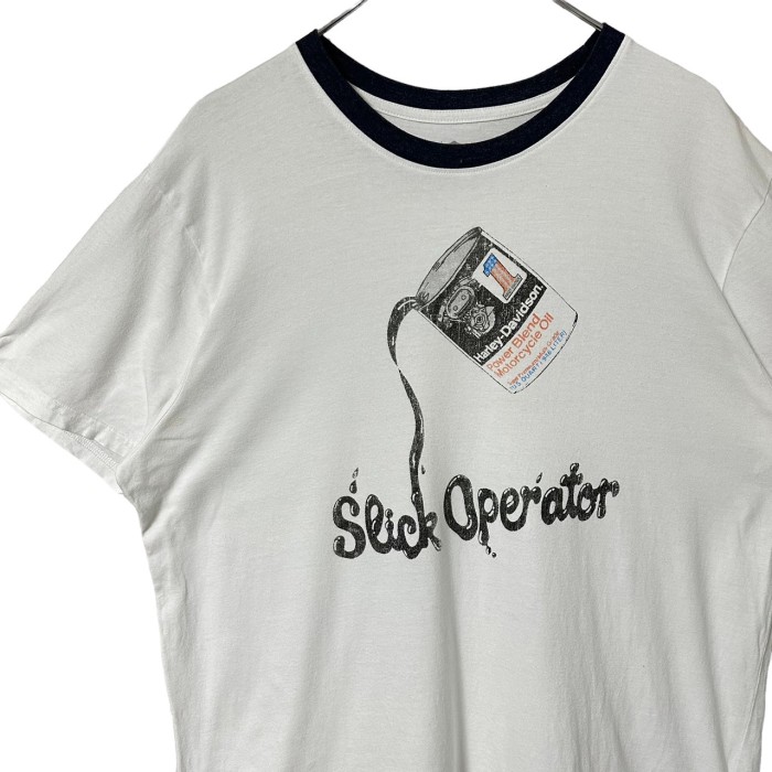 HARLEY-DAVIDSON Tシャツ XL リンガー センターロゴ オイル缶 | Vintage.City 古着屋、古着コーデ情報を発信