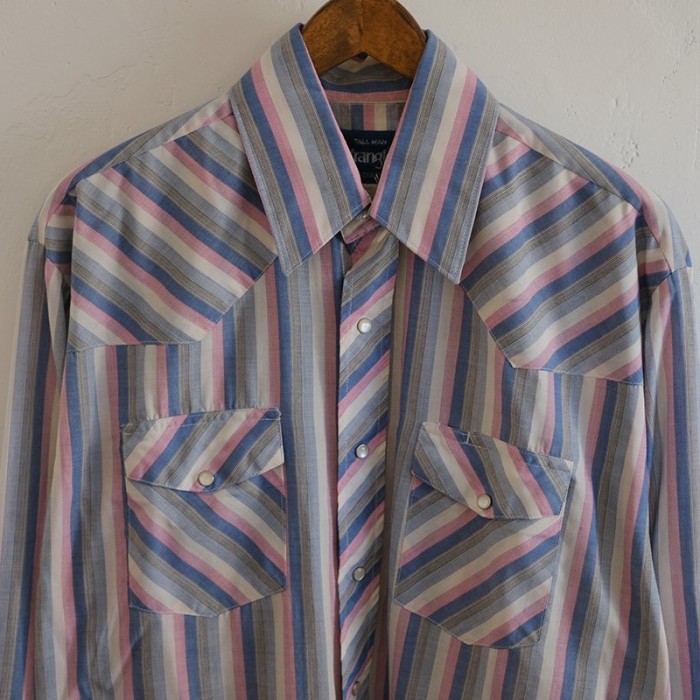 【Wrangler ラングラー】 ストライプシャツ BLUEPINK | Vintage.City 빈티지숍, 빈티지 코디 정보