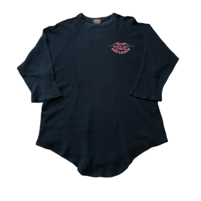 80's〜90's【Harley-Davidson】thermal t-shirts 七分袖Tシャツ H.D.C製　t-239 | Vintage.City ヴィンテージ 古着