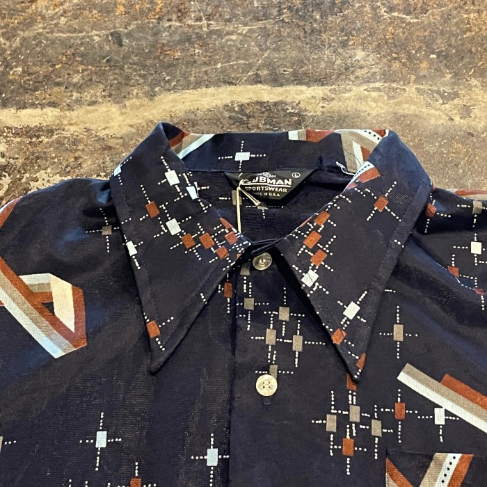 70s USA製　CLUB MAN design short sleeve shirt | Vintage.City 빈티지숍, 빈티지 코디 정보