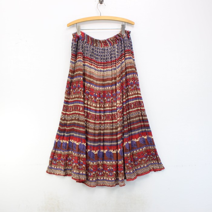 USA VINTAGE ETHNIC PATTERNED LONG SKIRT/アメリカ古着エスニック柄ロングスカート | Vintage.City ヴィンテージ 古着
