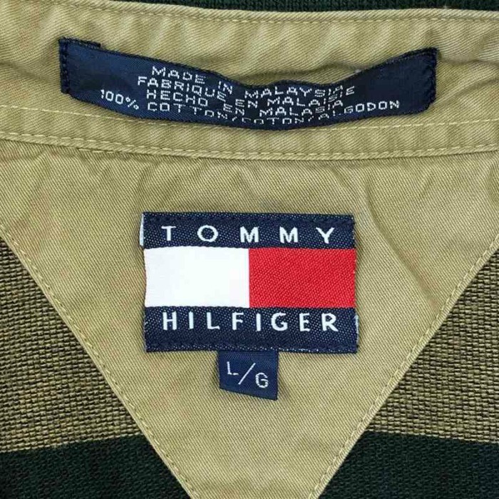古着 TOMMY HILFIGER ボーダー 長袖 ポロシャツ | Vintage.City 빈티지숍, 빈티지 코디 정보