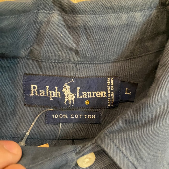 USED ラルフローレン ボタンダウンシャツ L ネイビー | Vintage.City 古着屋、古着コーデ情報を発信