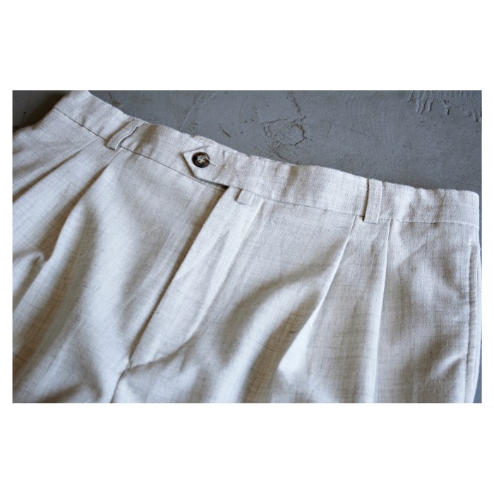 EURO Vintage Luxe Linen Blend Slacks | Vintage.City 古着屋、古着コーデ情報を発信