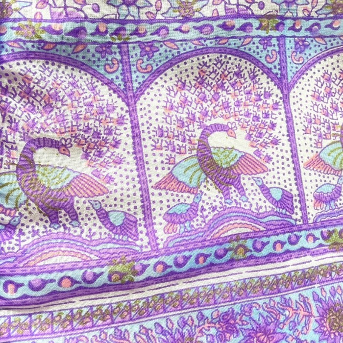 vintage indian cotton purple peacock onepiece | Vintage.City 빈티지숍, 빈티지 코디 정보