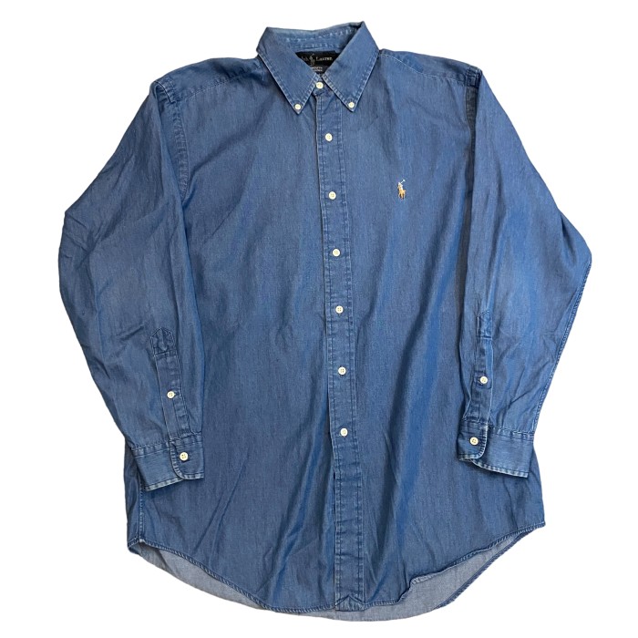 USED ラルフローレン ボタンダウンシャツ 15ハーフ ネイビー | Vintage
