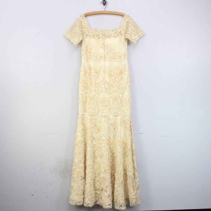 *SPECIAL ITEM* USA VINTAGE SPANGLE LACE DESIGN DRESS ONE PIECE/アメリカ古着スパンコールレースデザインドレスワンピース | Vintage.City 古着屋、古着コーデ情報を発信