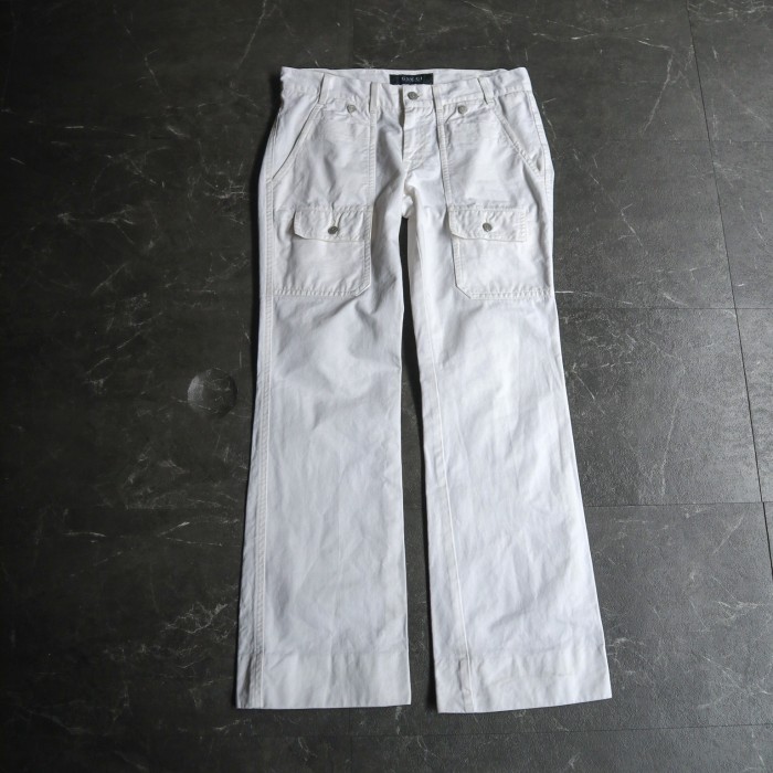 "GUCCI" flare cargo pants white | Vintage.City 빈티지숍, 빈티지 코디 정보