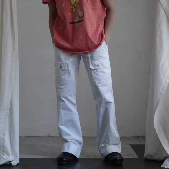"GUCCI" flare cargo pants white | Vintage.City 古着屋、古着コーデ情報を発信