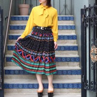 USA VINTAGE ETHNIC PATTERNED LONG SKIRT/アメリカ古着エスニックデザインロングスカート | Vintage.City ヴィンテージ 古着