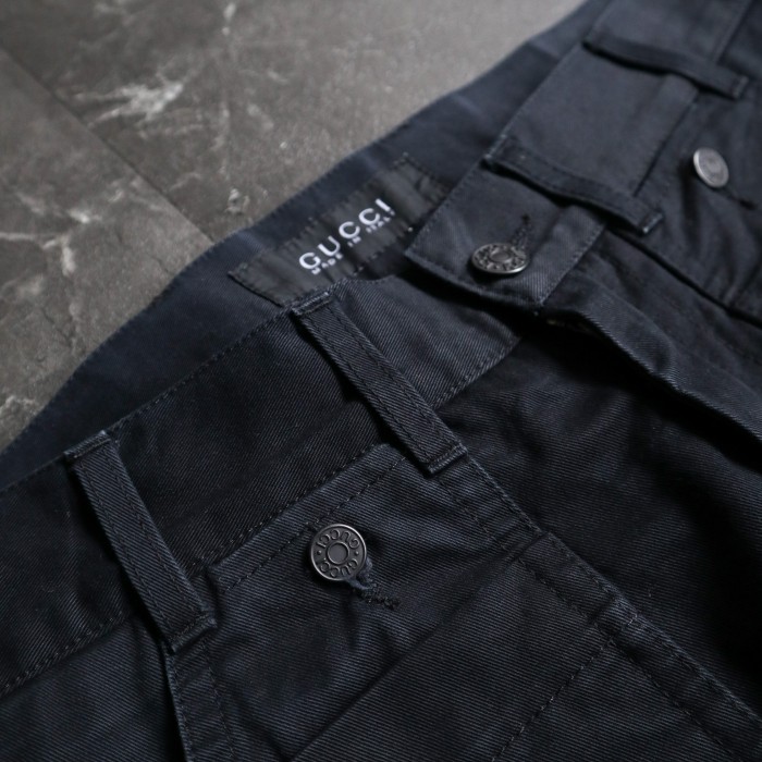 " GUCCI " flare cargo pants black | Vintage.City Vintage Shops, Vintage Fashion Trends