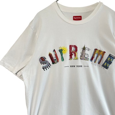 supreme シュプリーム Tシャツ XL 刺繍ロゴ センターロゴ