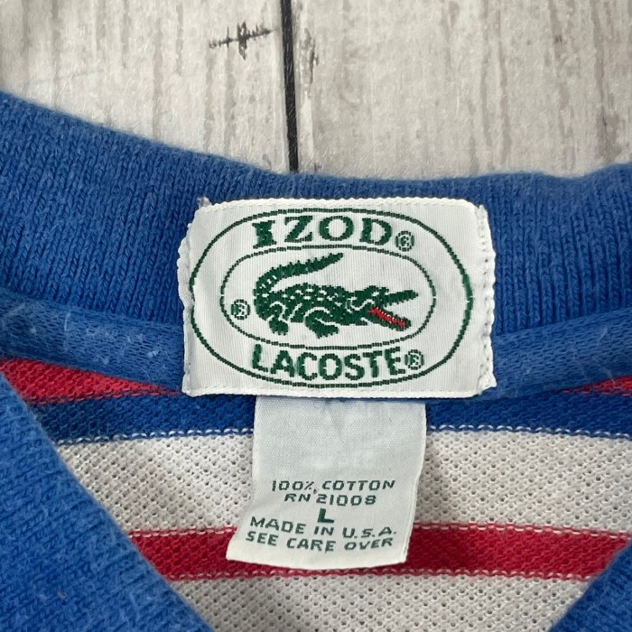 IZOD LACOSTE ポロシャツ L 刺繍ロゴ ワンポイントロゴ 90s | Vintage.City