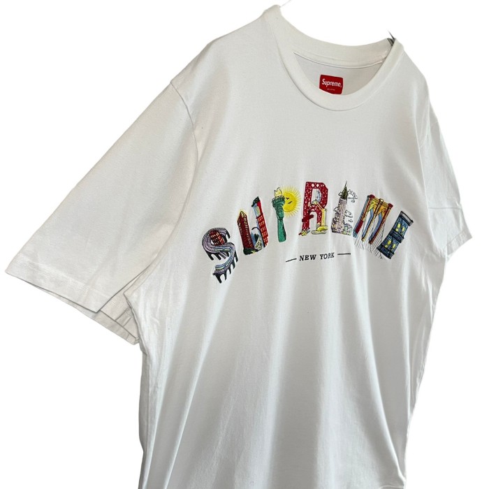 supreme シュプリーム Tシャツ XL 刺繍ロゴ センターロゴ シティ 