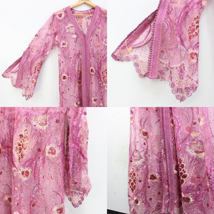 *SPECIAL ITEM* USA VINTAGE SPANGLE SEETHROUGH DESIGN PEACOCK EMBROIDERY LONG ONE PIECE/アメリカ古着スパンコールシースルーデザイン孔雀刺繍ロングワンピース | Vintage.City Vintage Shops, Vintage Fashion Trends